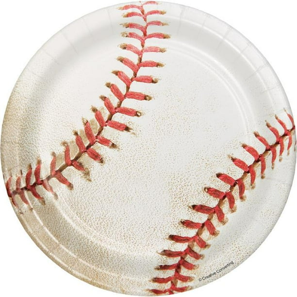 8ct Baseball Dessert Plates